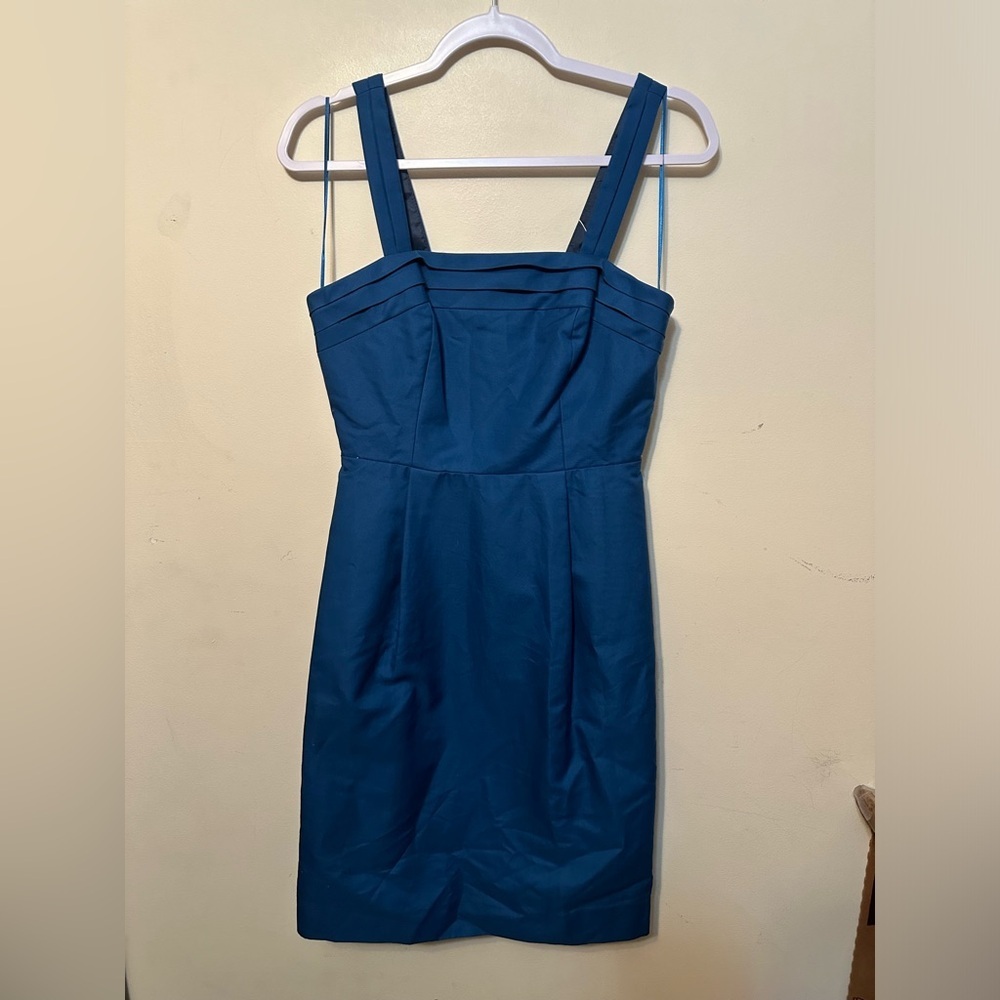 J Crew Sleeveless Sheath Dress In Blue Style A0322 Pockets Linned NWT Size 6